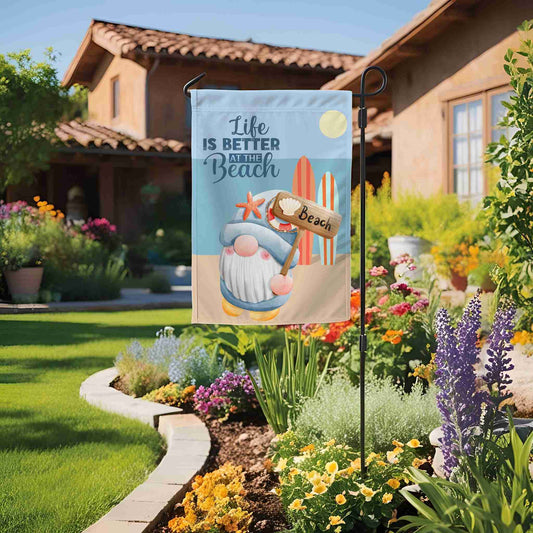 Beach Bliss Gnome Yard Flags - ZumBuys