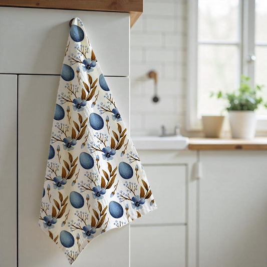 Blue Egg Blossom Dish Towel - ZumBuys