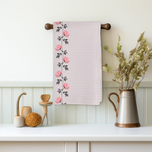 Blush Rosevine Dish Towels - ZumBuys