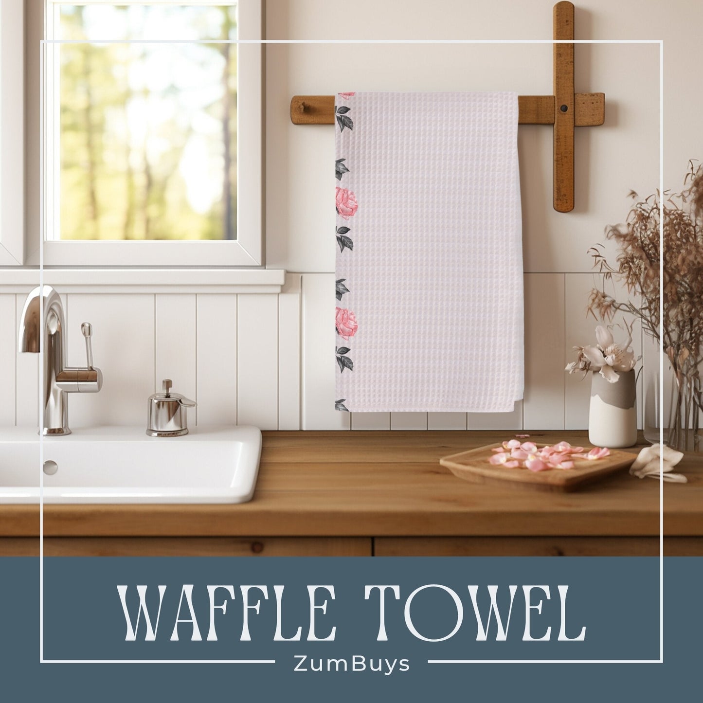 Blush Rosevine Dish Towels - ZumBuys