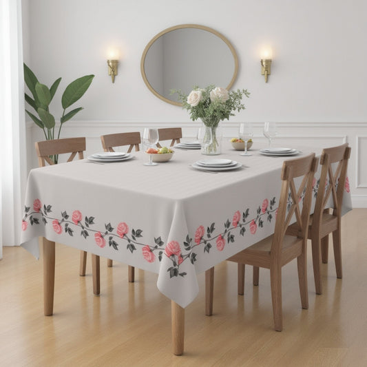 Blush Rosevine Tablecloth - ZumBuys