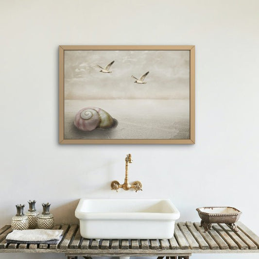 Brooding Seashell Framed Art - ZumBuys