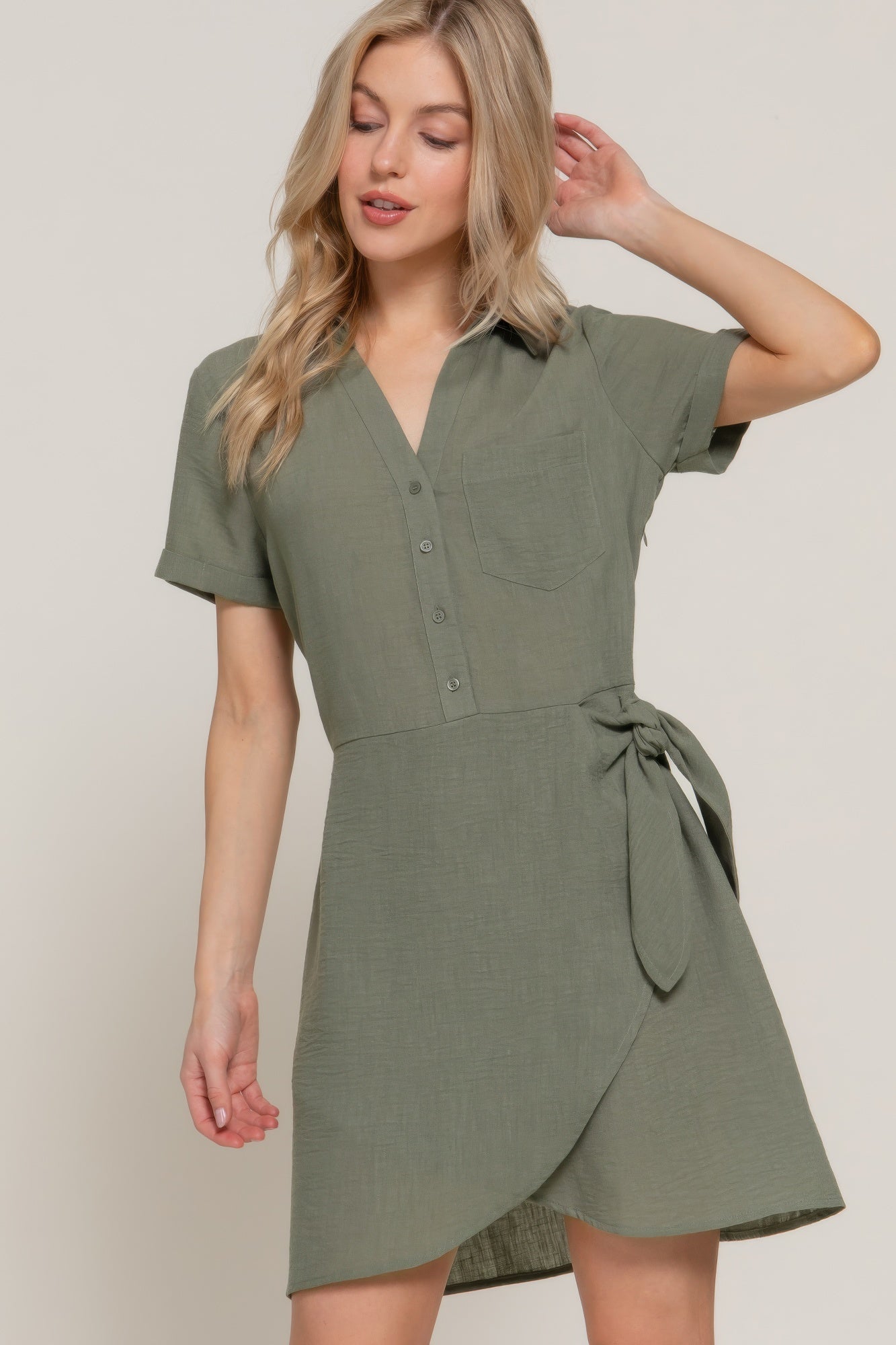Linen Mini Dress for Women | Casual Summer Button Down Style M Linen Mini Dress for Women | Casual Summer Button Down Style M