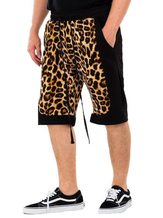 Cheetah Contrast Shorts - ZumBuys