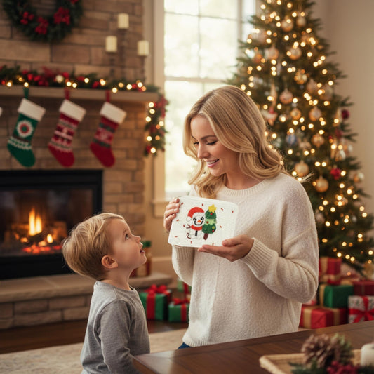 Christmas Theme Jeweled Beaded Coin Bag - ZumBuys