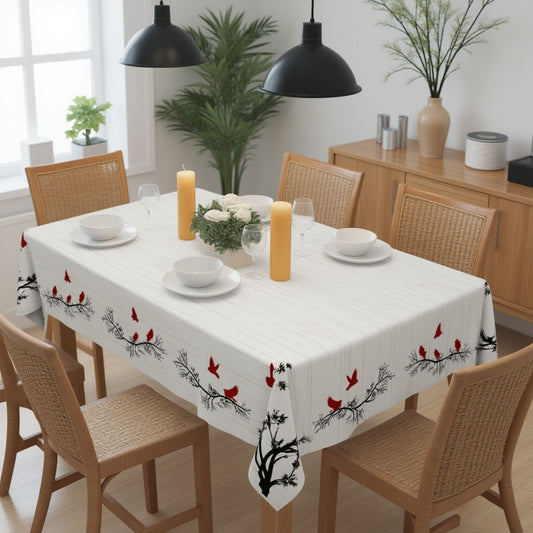 Crimson Flock Tablecloth - ZumBuys