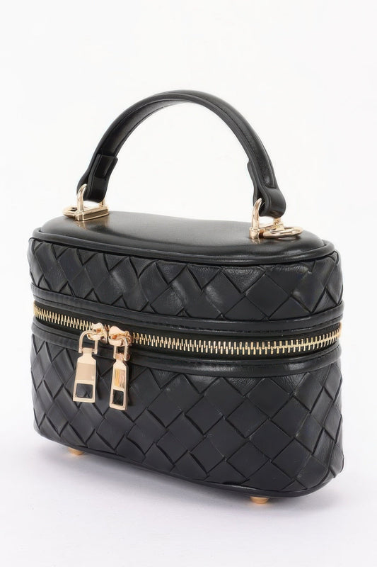 Embossed Vegan Leather Vanity Bag - ZumBuys