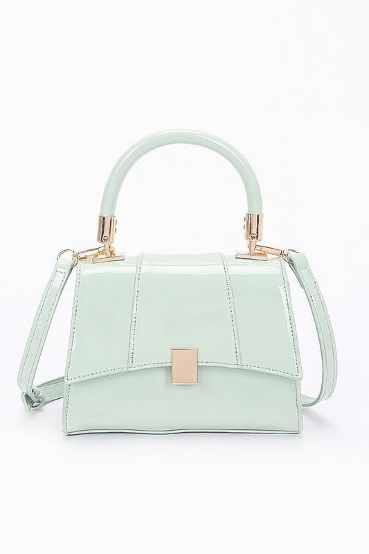 Enamel Flap Crossbody Bag - ZumBuys