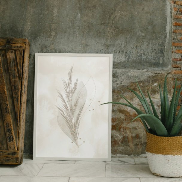 Fancy Plume Framed Art - ZumBuys