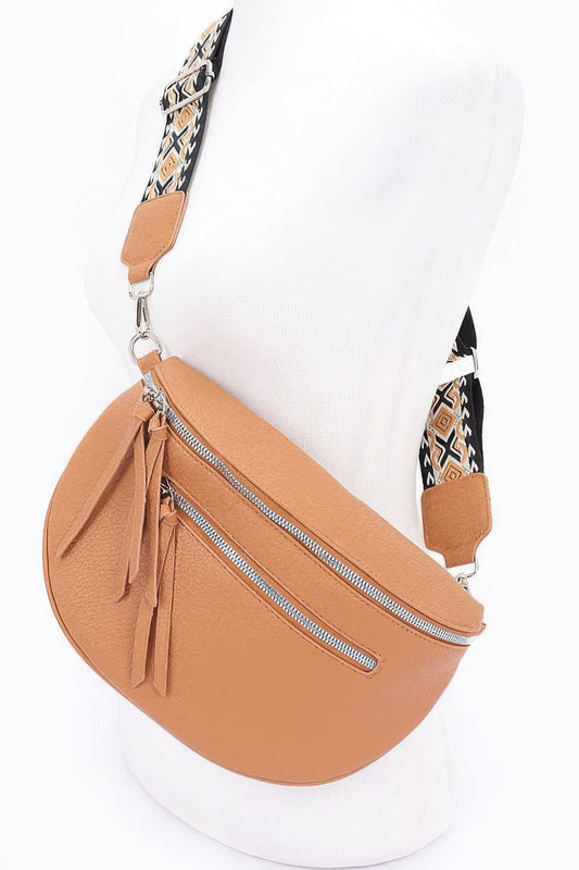 Faux Leather Crossbody Bag Belt - ZumBuys