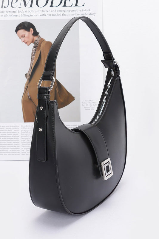Faux Leather Hobo Bag - ZumBuys