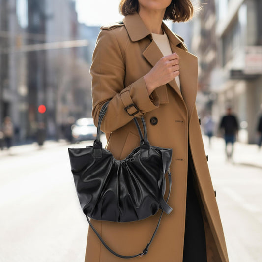 Faux Leather Tote Bag - ZumBuys