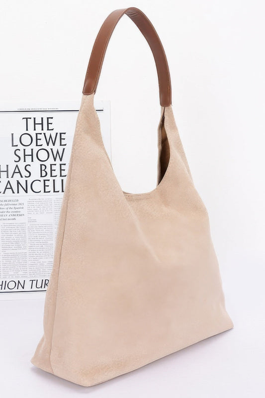 Faux Suede Bindle Bag with Pouch - ZumBuys