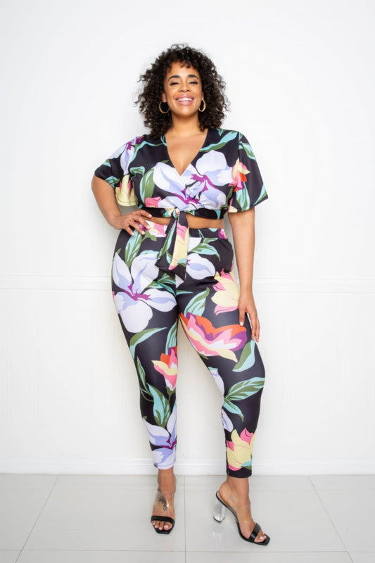 Flower Jogger & Top Set - ZumBuys