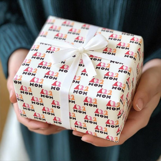 Gnome Mom Wrapping Paper Roll – Cute Mother’s Day Gift Wrap, Pink Gnome Gift Wrap for Mom, Matte or Glossy Finish - ZumBuys