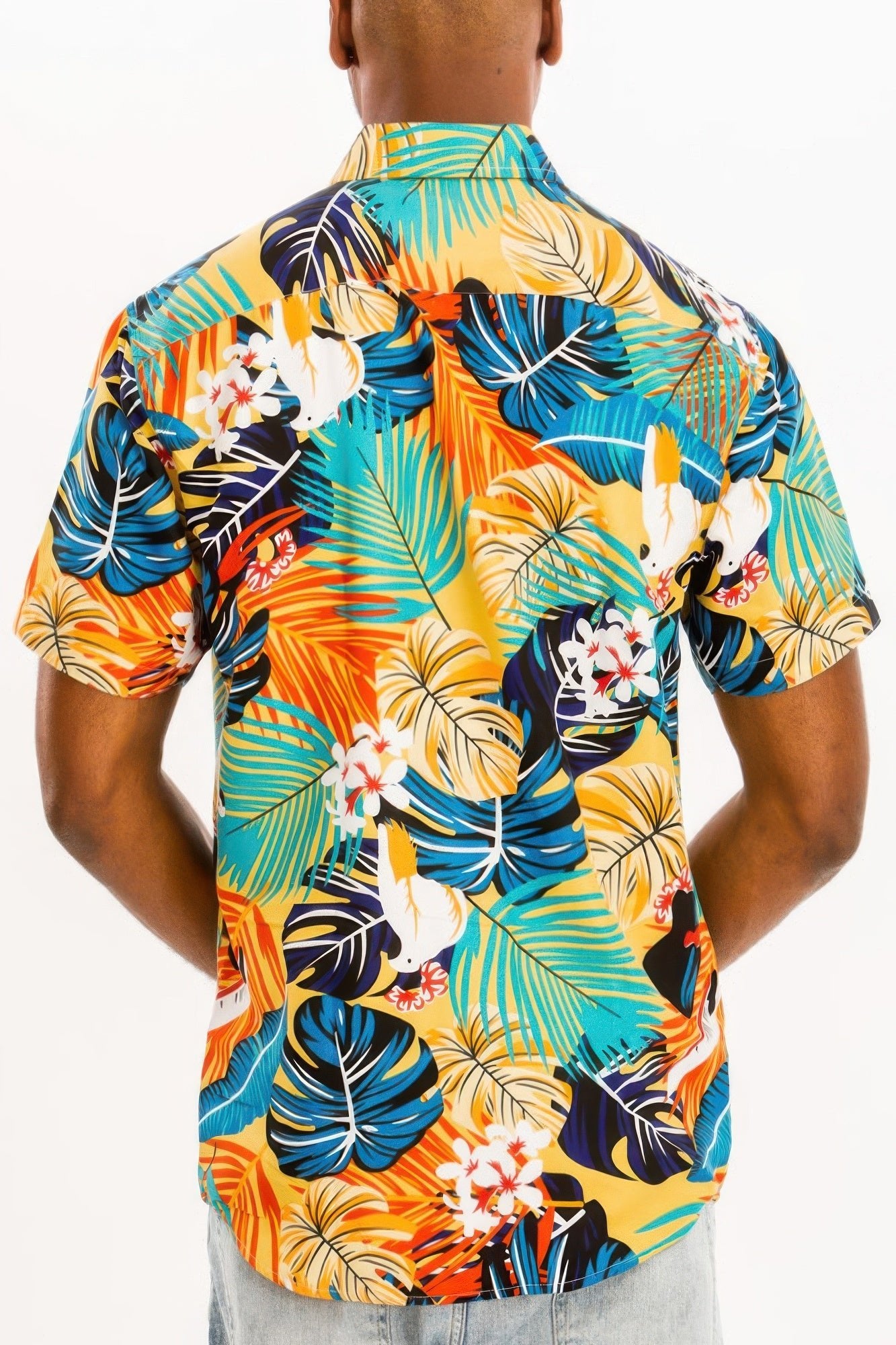 Hawaiian Print Button Down Shirt - ZumBuys