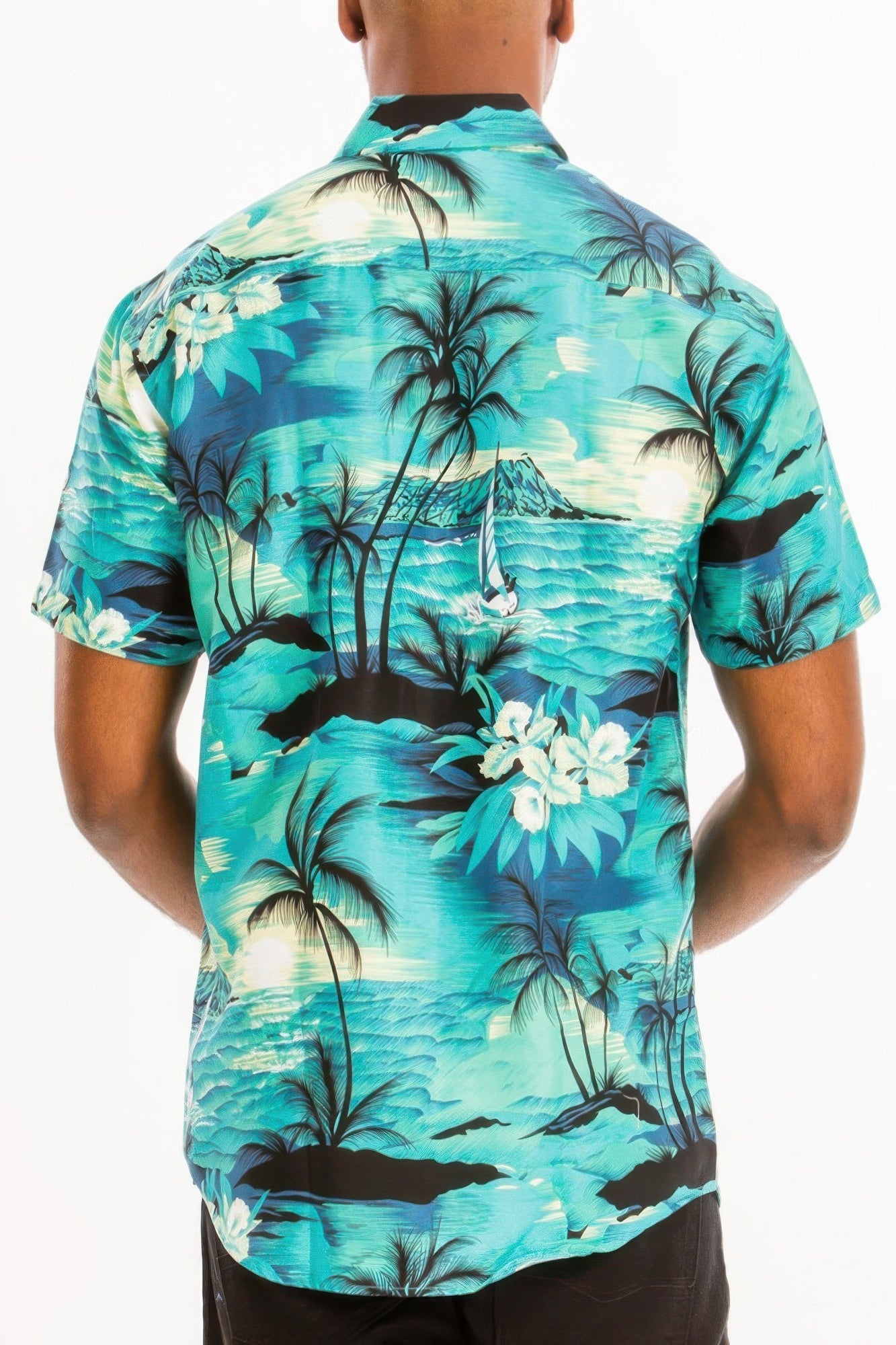 Hawaiian Print Button Down Shirt - ZumBuys