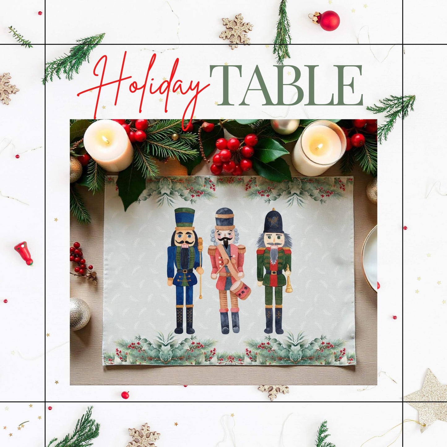 Holiday Nutcrackers Placemat, 2pc - ZumBuys