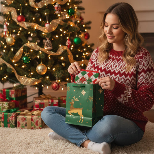 Holiday Theme Seed Beaded Coin Bag - ZumBuys