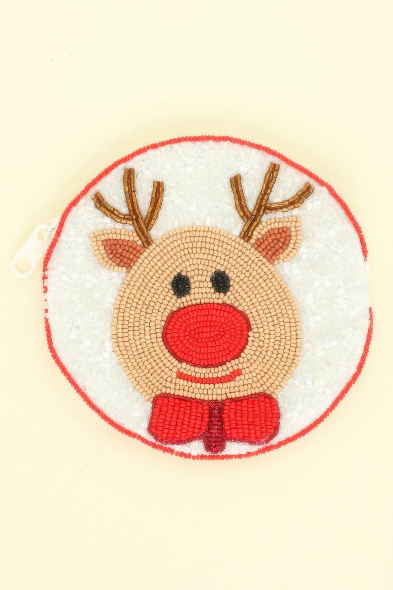 Holiday Theme Seed Beaded Coin Bag - ZumBuys