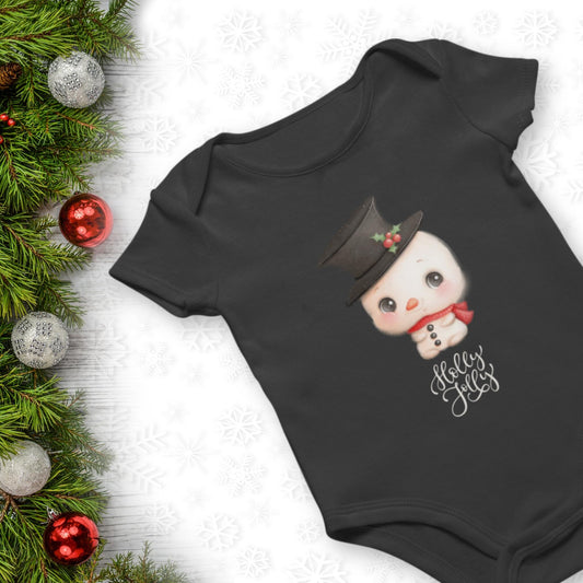 Holly Jolly Infant Baby Rib Bodysuit - ZumBuys