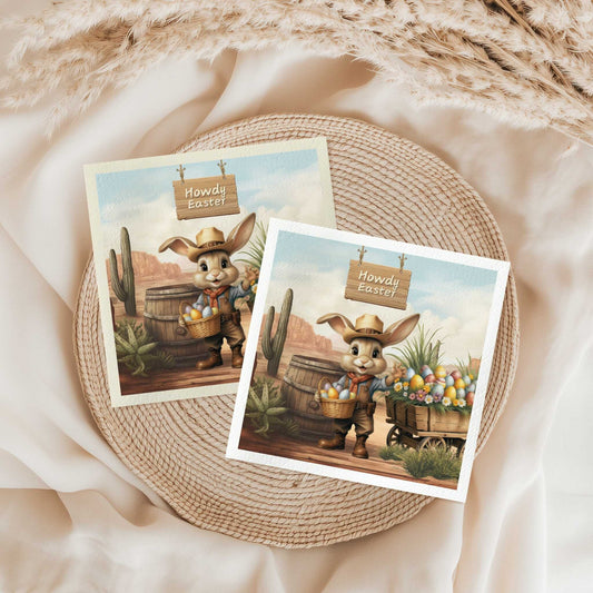 Howdy Bunny Uncoined Napkins - ZumBuys