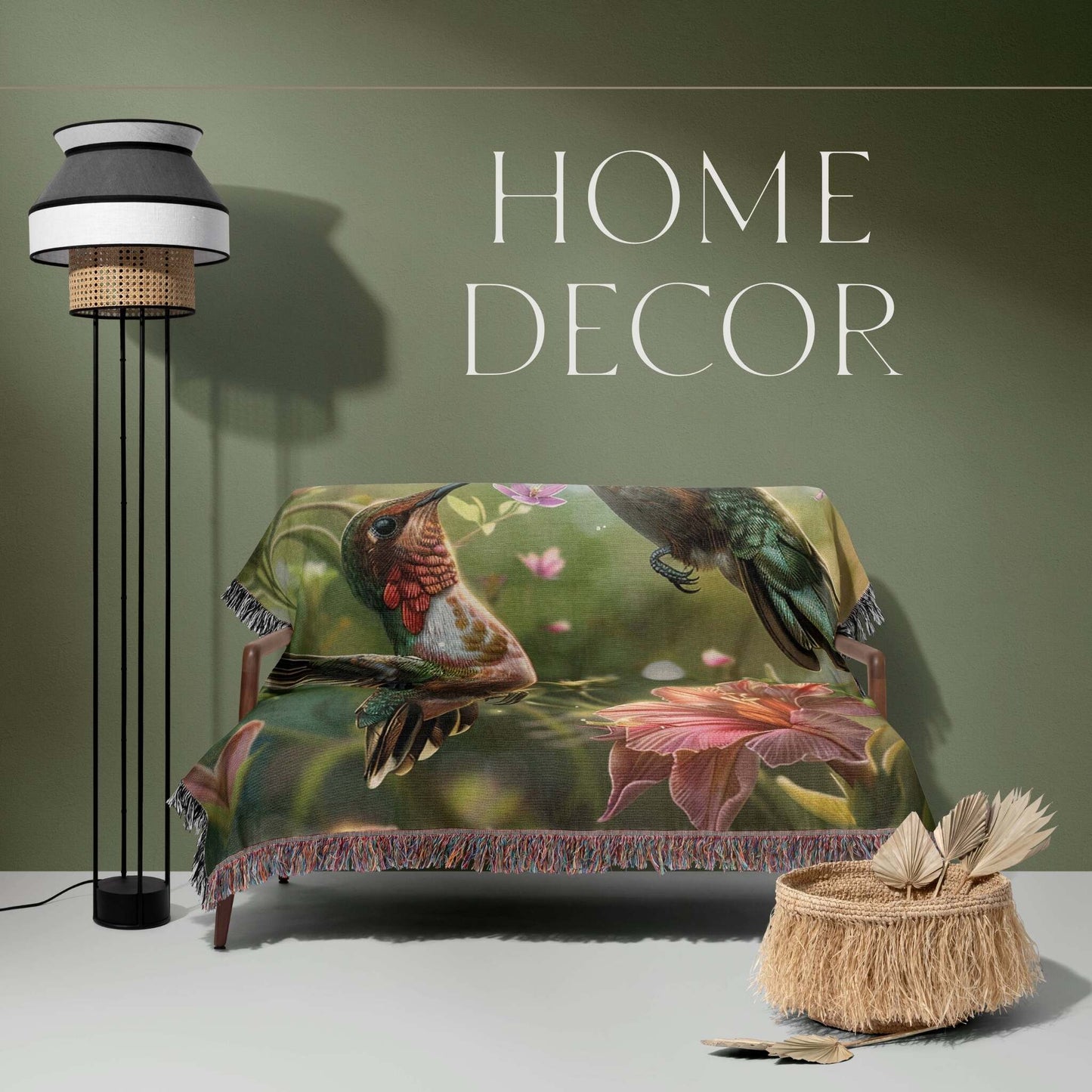 Hummingbird Harmony Woven Blanket - ZumBuys