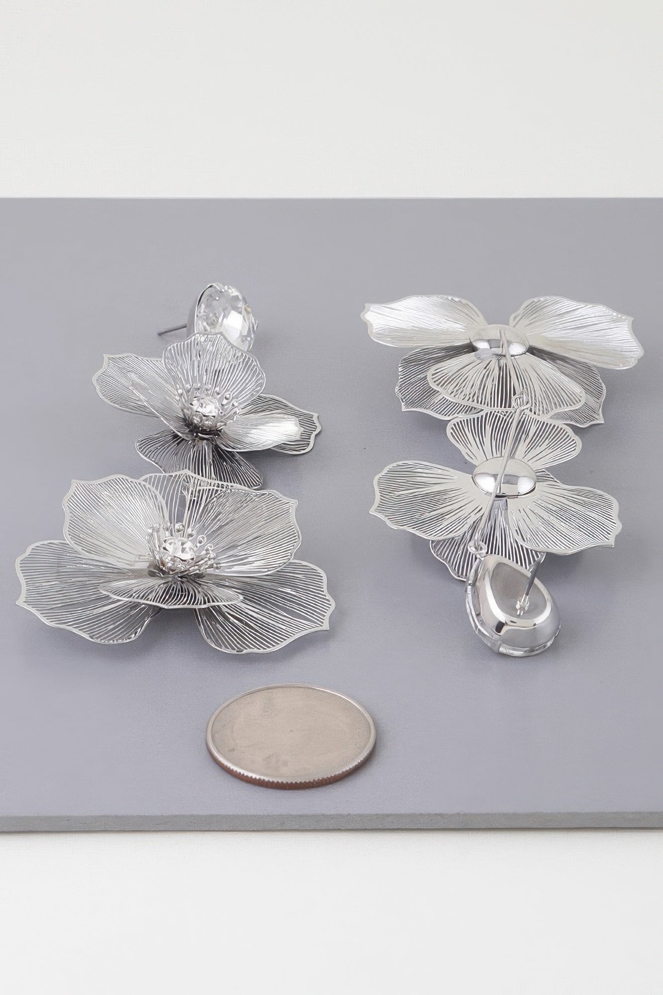 Jewel Flower Teardrop Earrings - ZumBuys