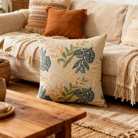 Leafy Relics Square Pillow Cover - ZumBuys