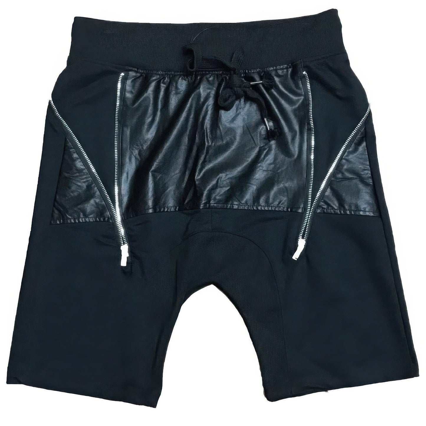 Leather Front Moto Short Pants - ZumBuys