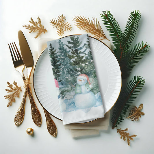 Let it Snowmen Cloth Napkin Set of 4 - ZumBuys