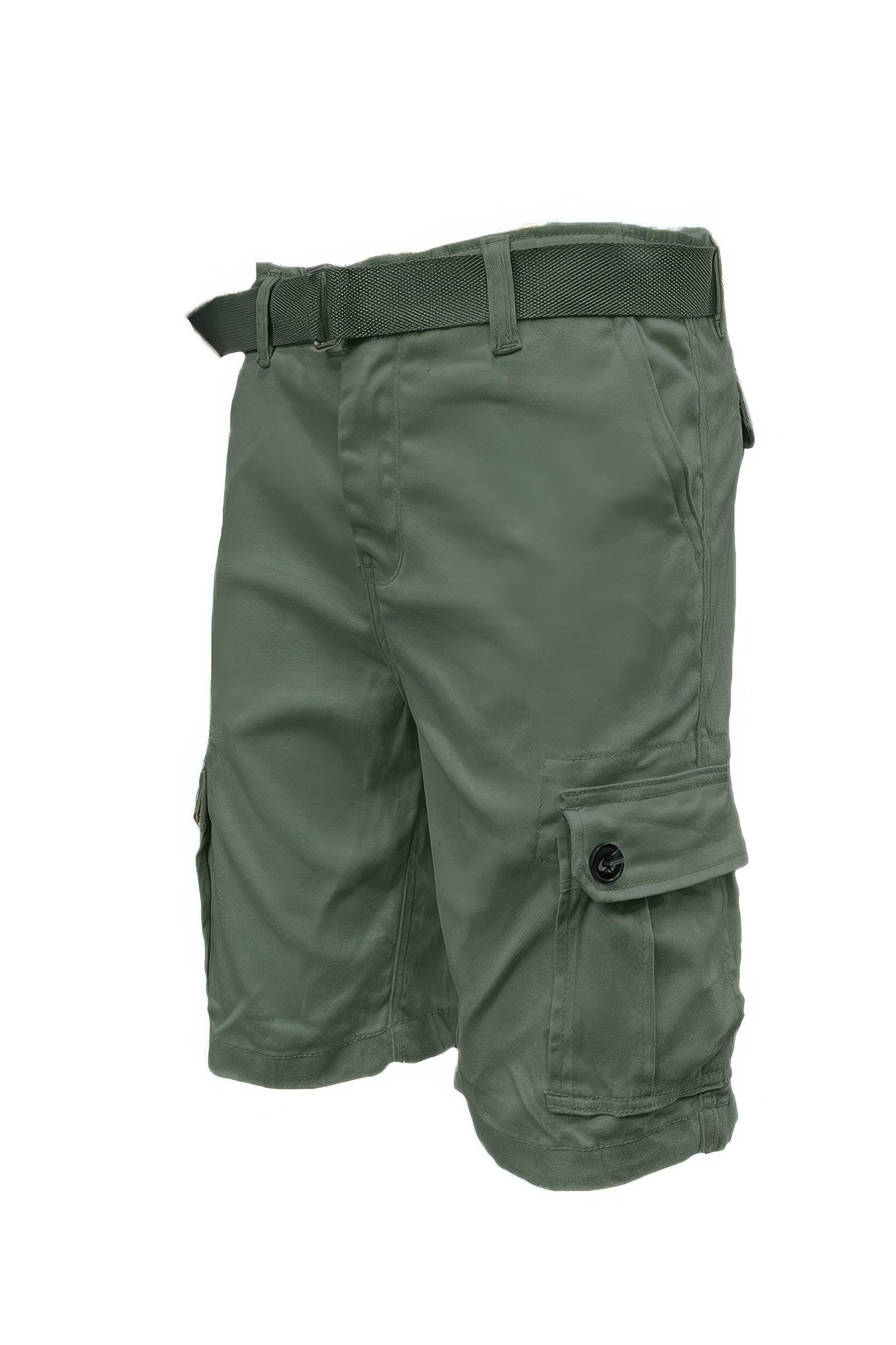 Mens Belted Cargo Shorts With Pockets - ZumBuys