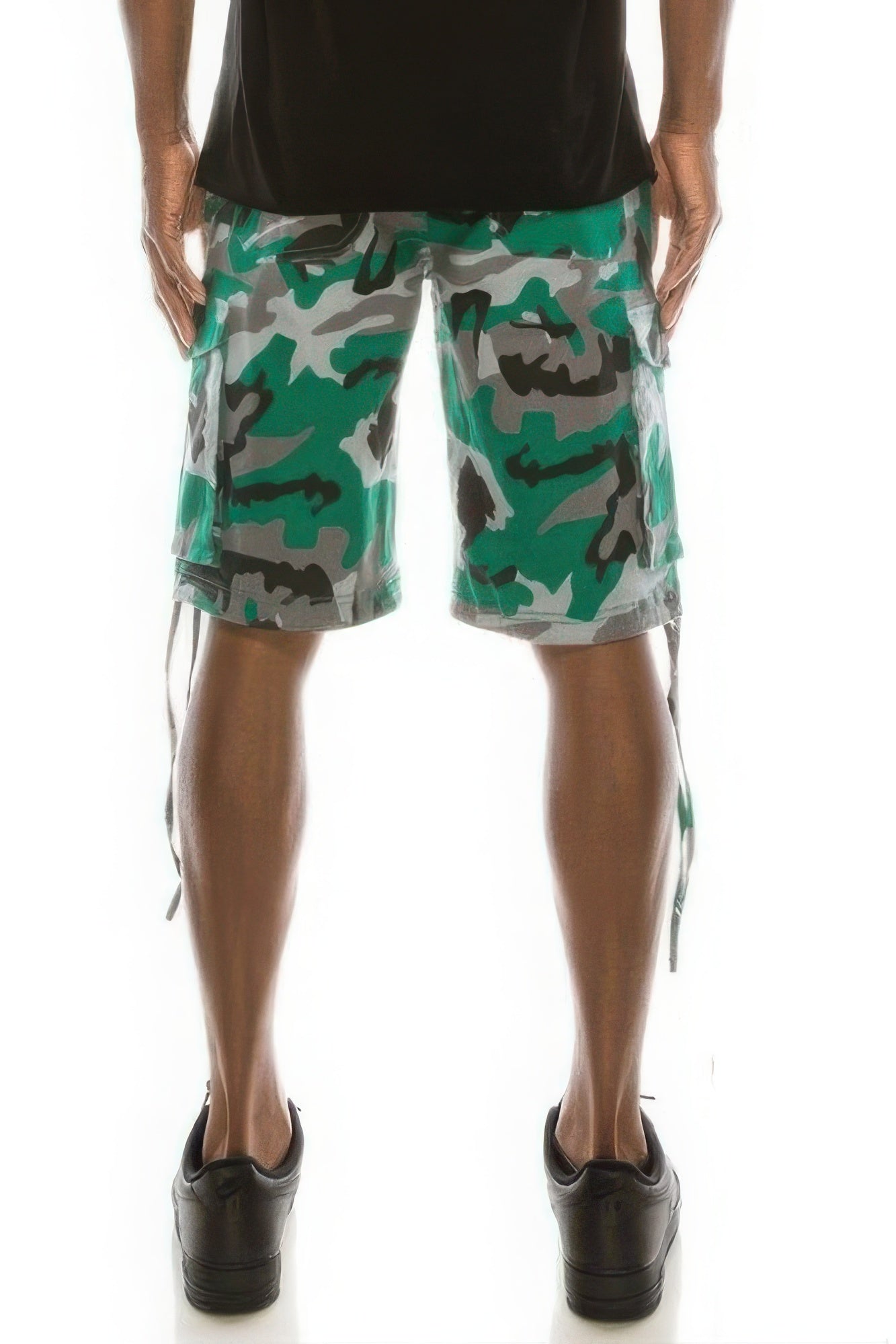 Men's Camo Belted Cargo Shorts - ZumBuys