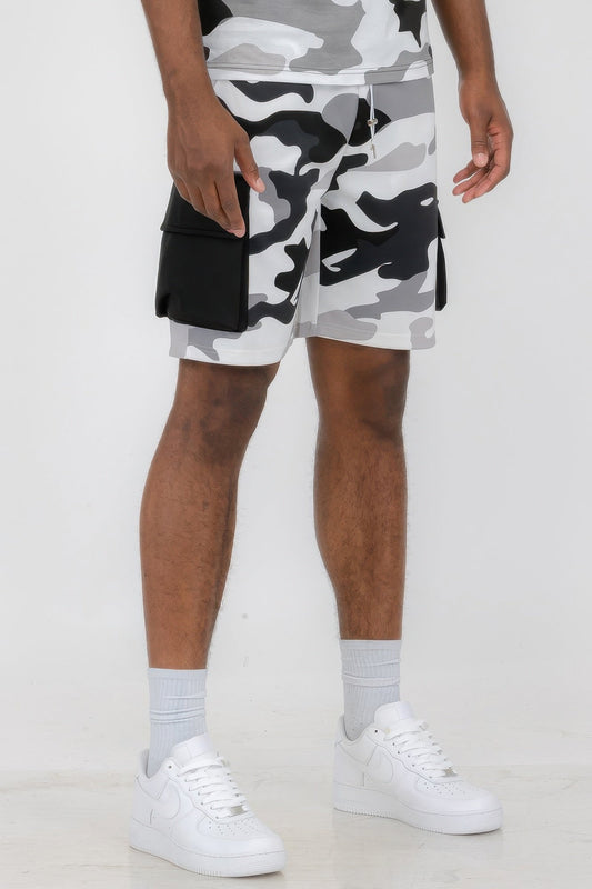 Mens Full Camo Sweat Shorts - ZumBuys