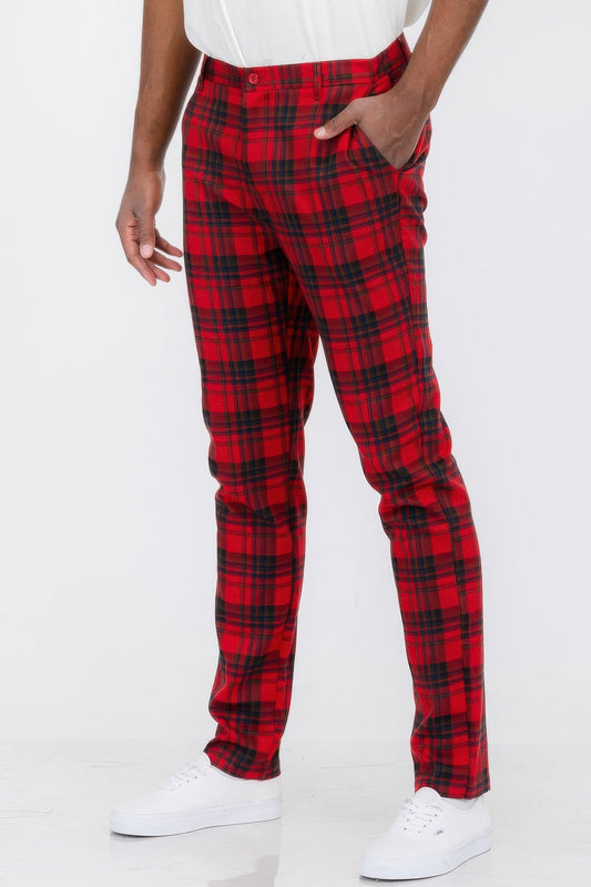 Mens Plaid Trouser Pants - ZumBuys