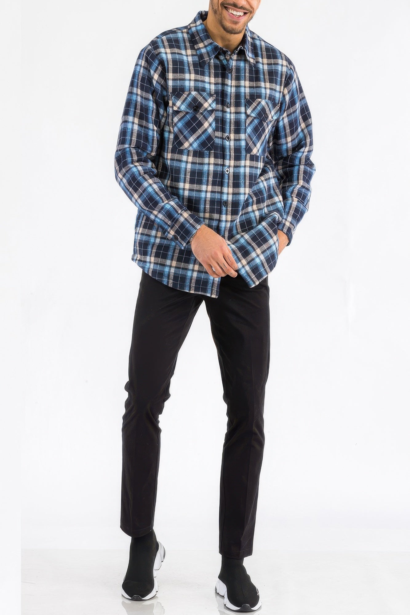 Mens Quilted Padded Flannel - ZumBuys