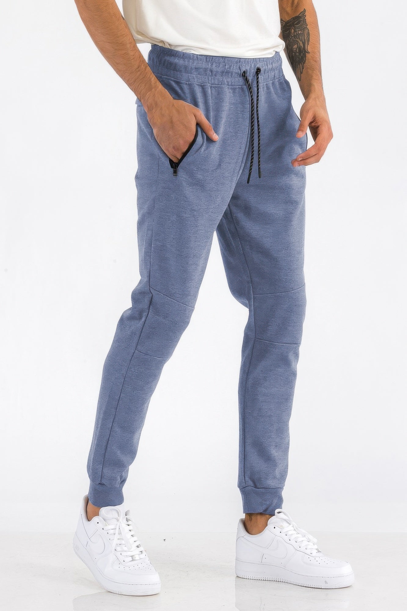Mens Solid Heathered Jogger - ZumBuys