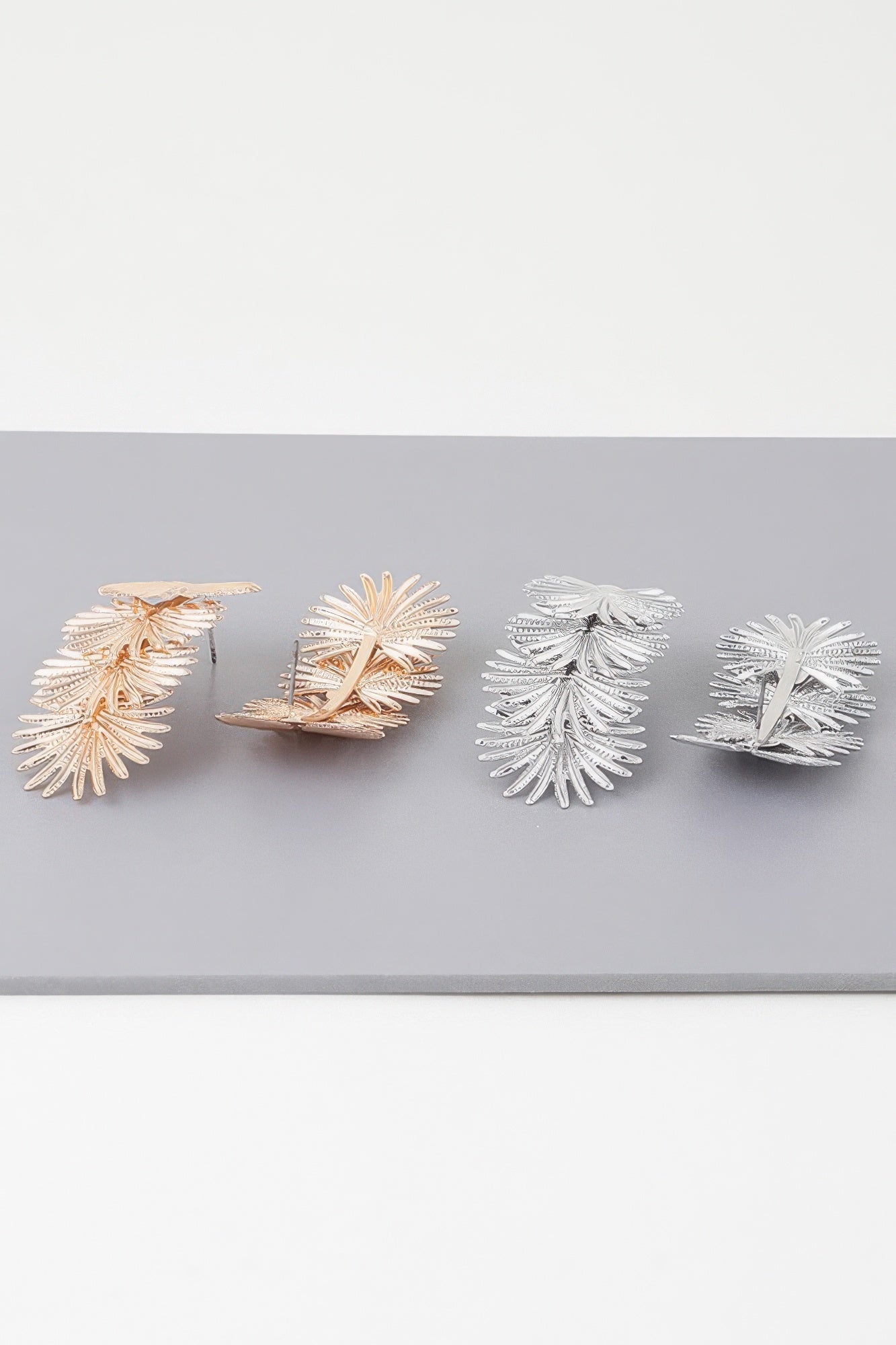 Multi Flare Leaf Drop Earrings - ZumBuys