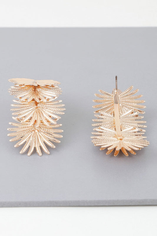 Multi Flare Leaf Drop Earrings - ZumBuys