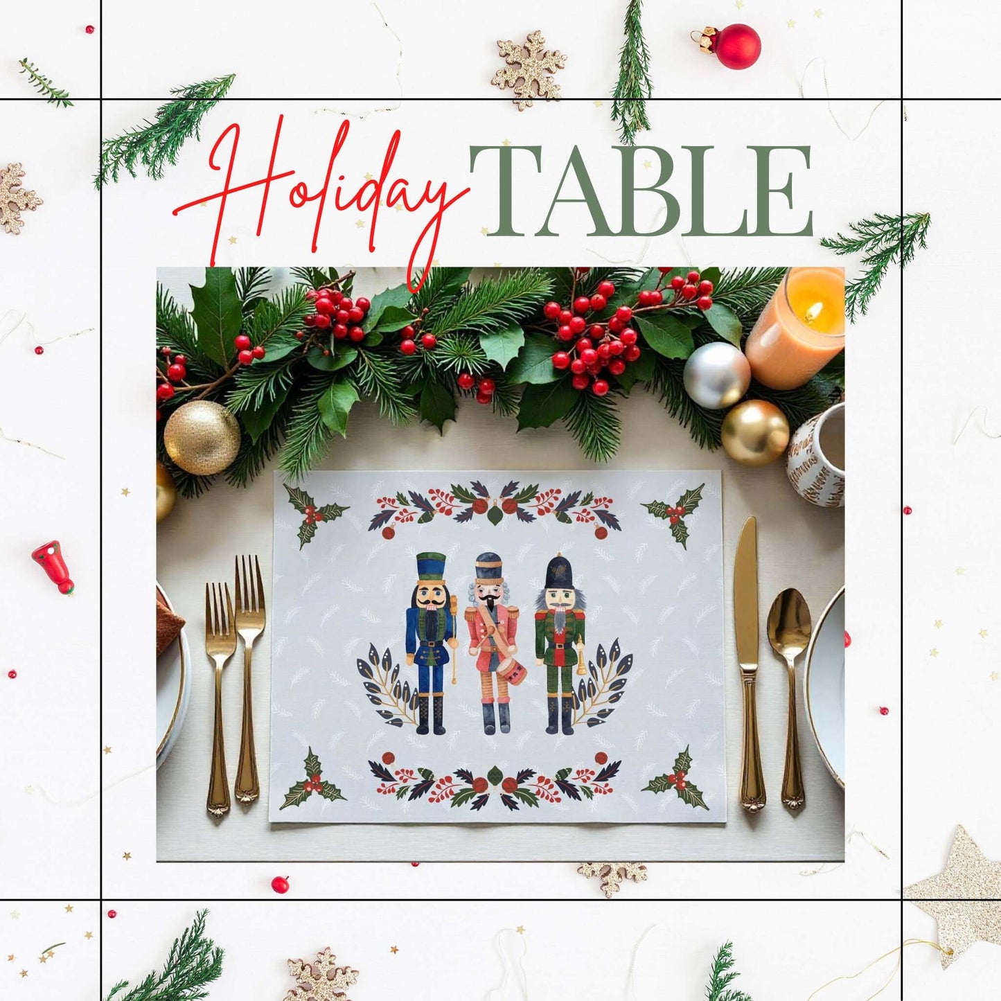 Nutcracker Cadence Placemat, 2pc - ZumBuys