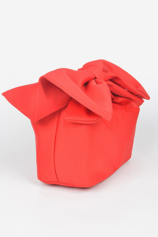 Nylon Bow Handle Women's Clutch Bag - ZumBuys