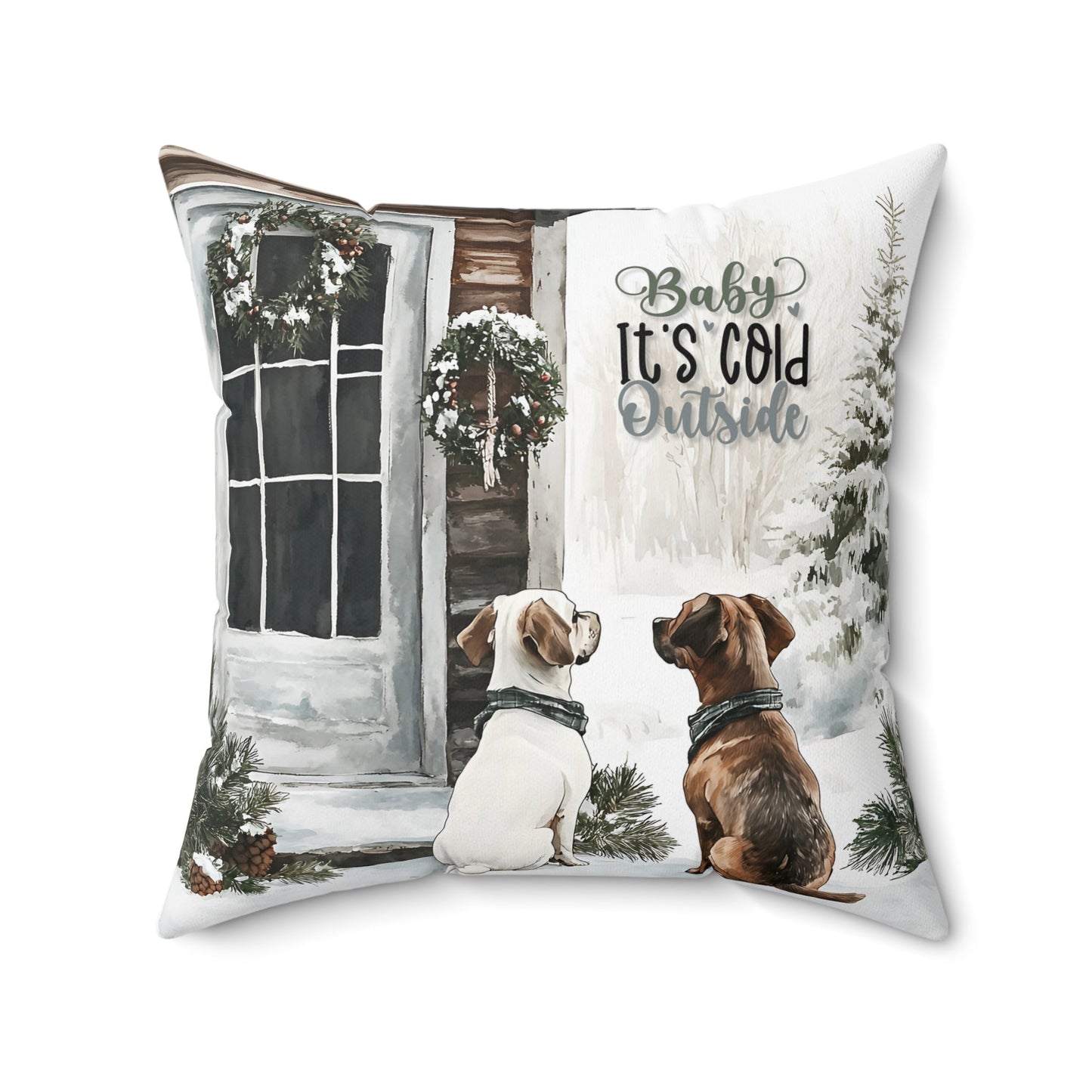 Paw - sitive Winter Friends Square Pillow - ZumBuys