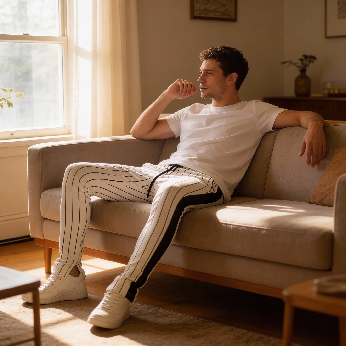 Pin Stripe Track Pants - ZumBuys