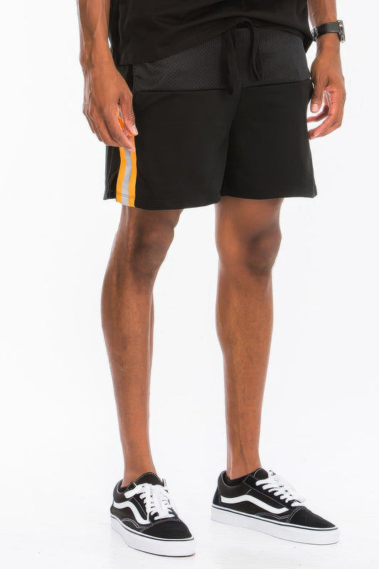 Reflective Half Mesh With Lining Shorts - ZumBuys