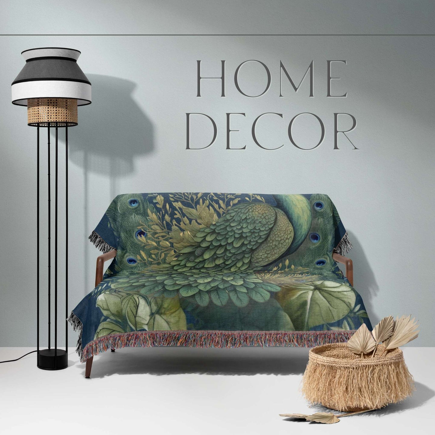 Regal Peacock Woven Blanket - ZumBuys