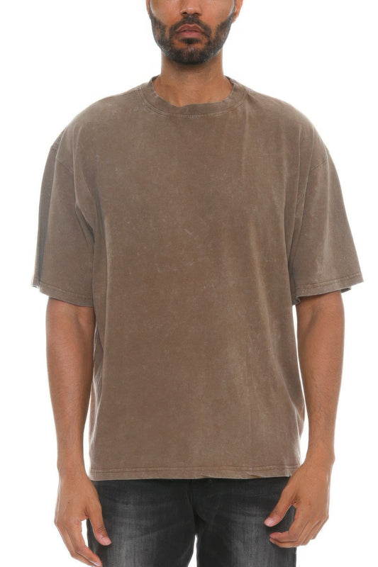 River Garment Wash Drop Shoulder Tee - ZumBuys