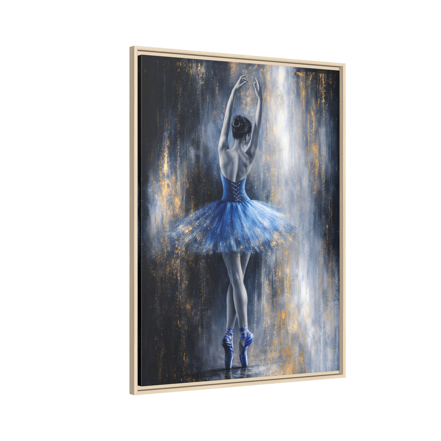 Sapphire Reverie Matte Canvas, Framed (Multi - color) - ZumBuys