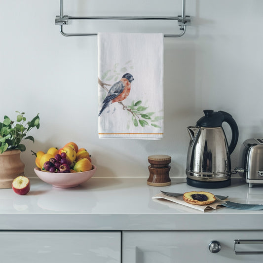Serene Robin Tea Towel (cotton, poly) - ZumBuys