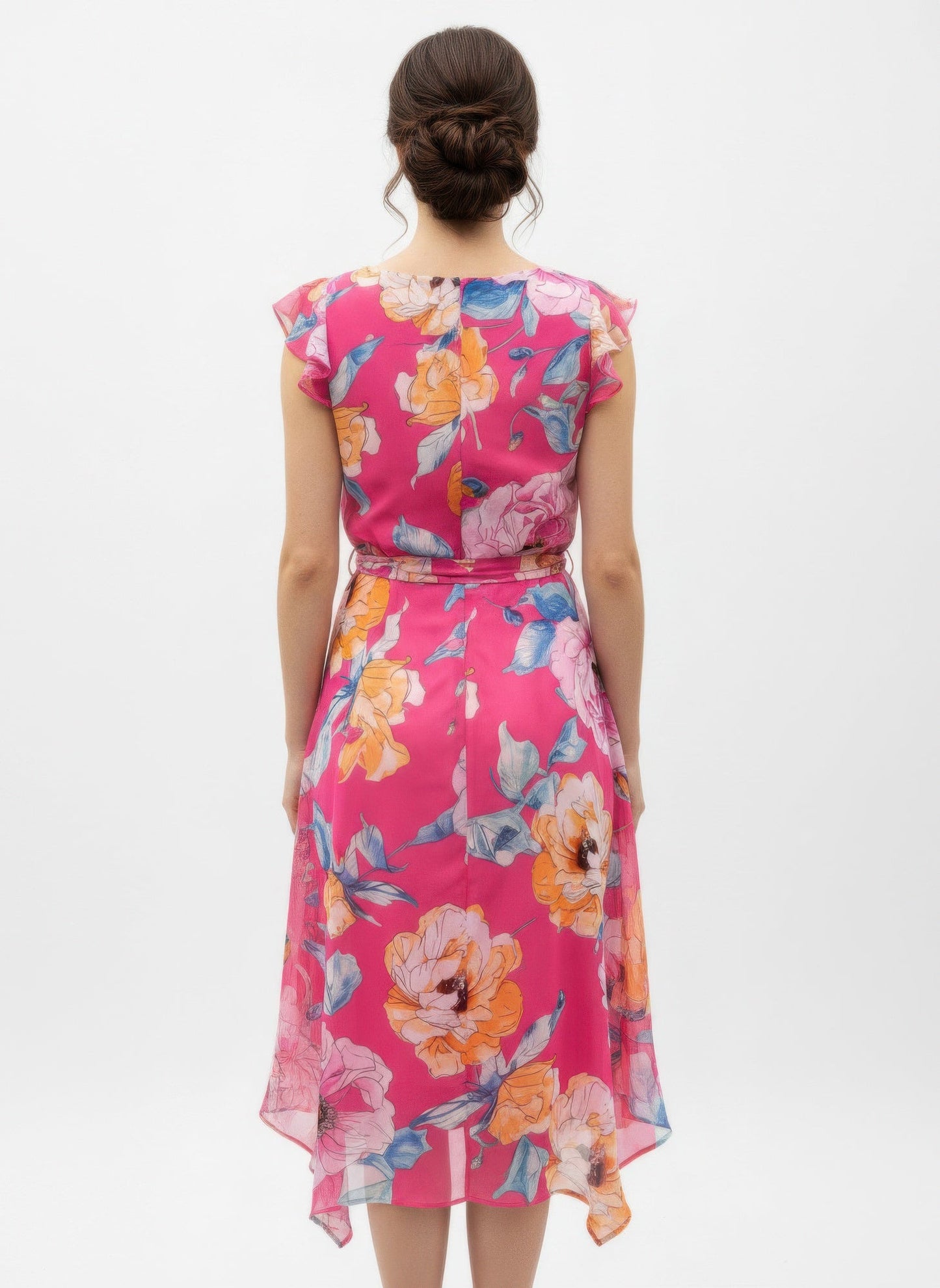 Shelby & Palmer Floral Ruffled Sleeve - ZumBuys
