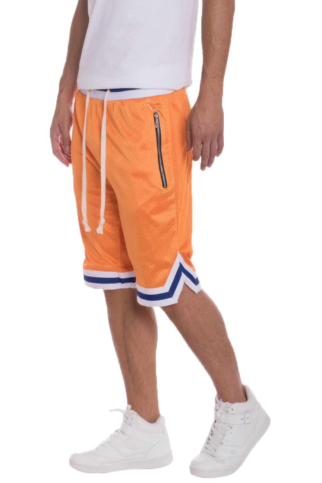 Striped Band Solid Basketball Shorts - ZumBuys